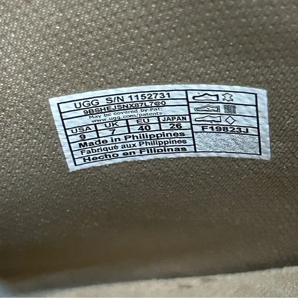 UGG tan suede platform heeled clogs mules slip on shoes women’s 9 new in box - Picture 3 of 8